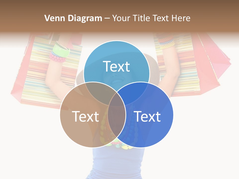 Bags Girl Paper PowerPoint Template