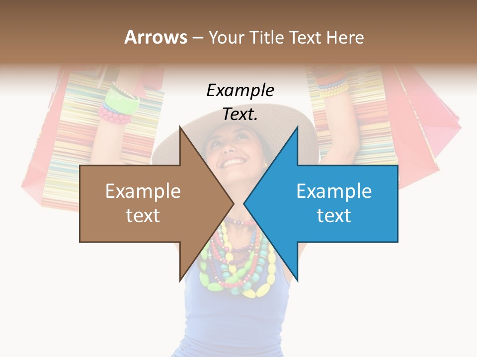 Bags Girl Paper PowerPoint Template