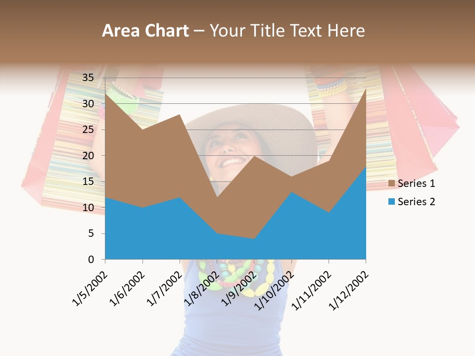 Bags Girl Paper PowerPoint Template