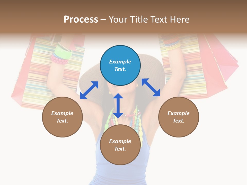 Bags Girl Paper PowerPoint Template