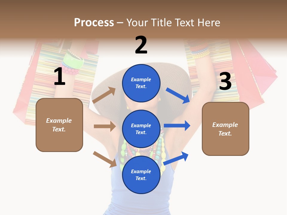 Bags Girl Paper PowerPoint Template