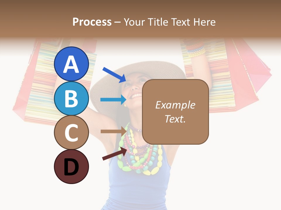 Bags Girl Paper PowerPoint Template