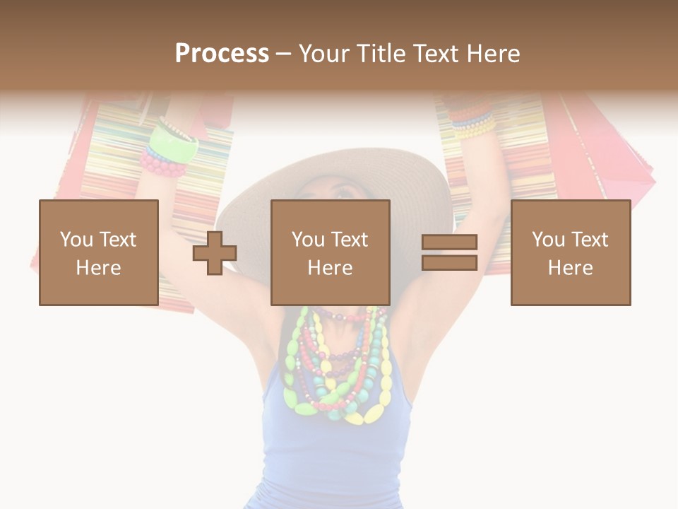 Bags Girl Paper PowerPoint Template