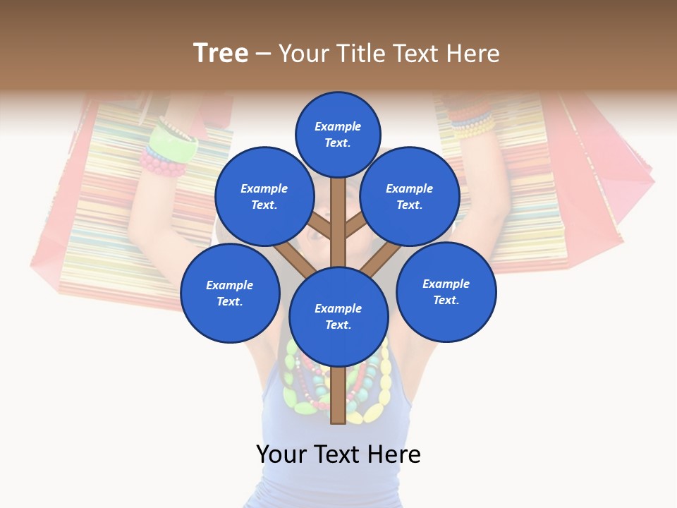 Bags Girl Paper PowerPoint Template