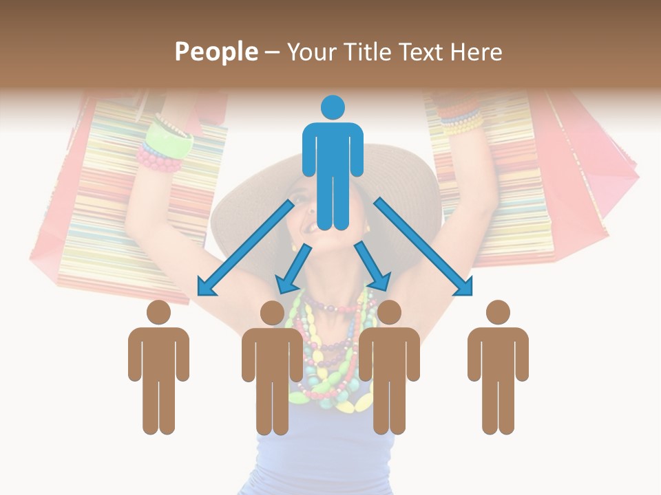 Bags Girl Paper PowerPoint Template