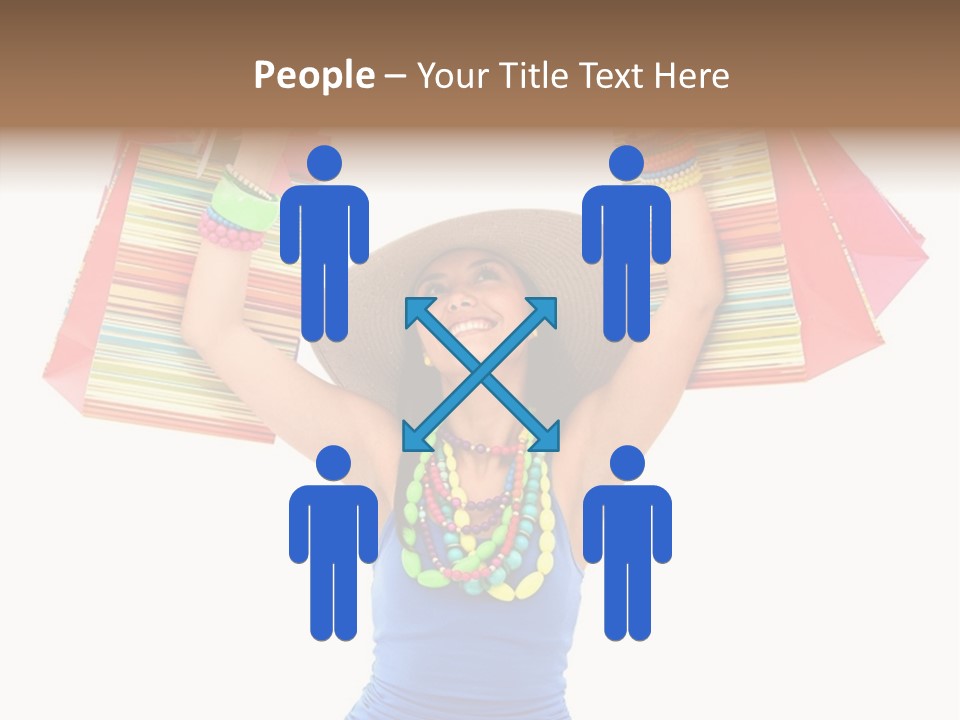 Bags Girl Paper PowerPoint Template