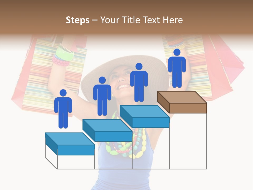 Bags Girl Paper PowerPoint Template