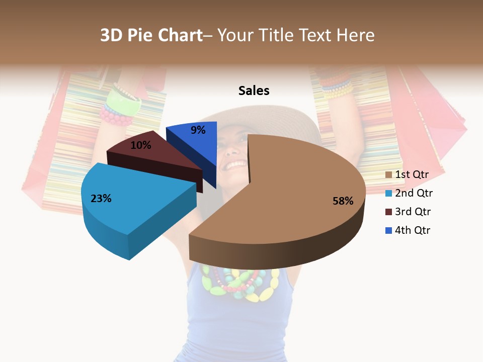 Bags Girl Paper PowerPoint Template