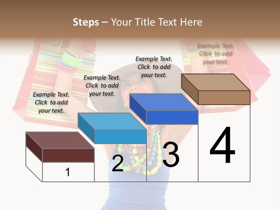 Bags Girl Paper PowerPoint Template