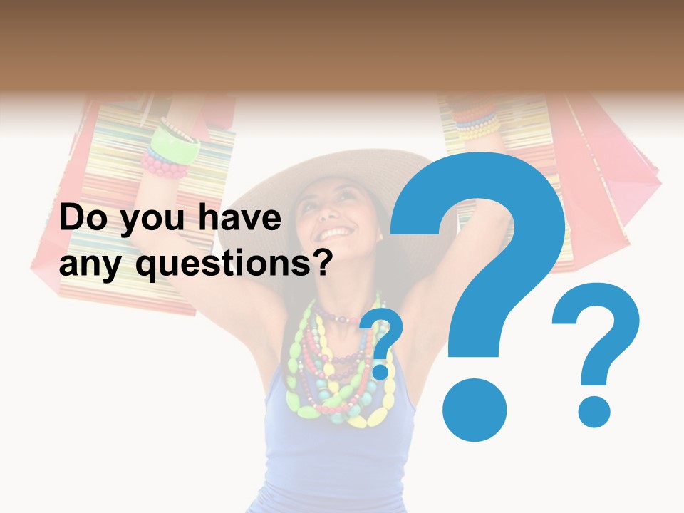 Bags Girl Paper PowerPoint Template