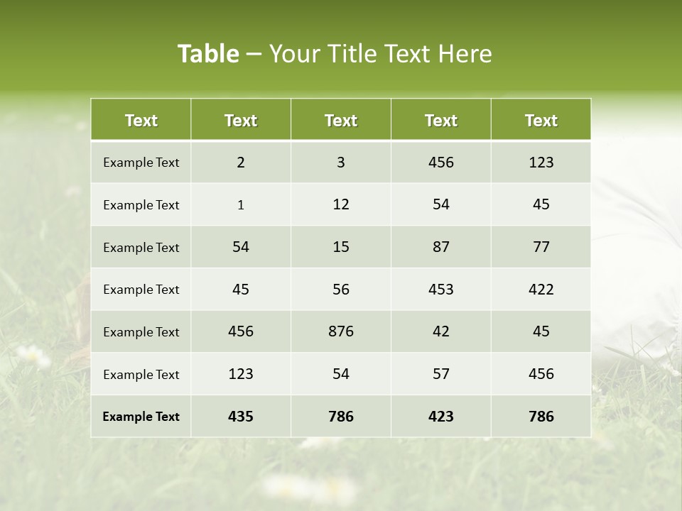 Field Green Leisure PowerPoint Template