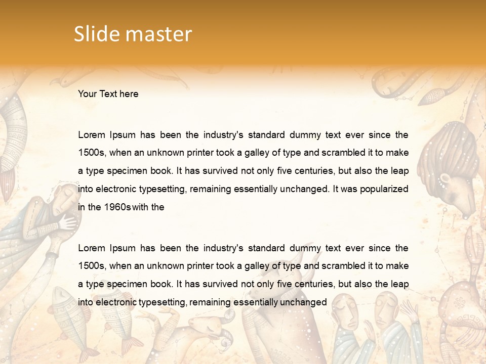 Lion Scales Sign PowerPoint Template