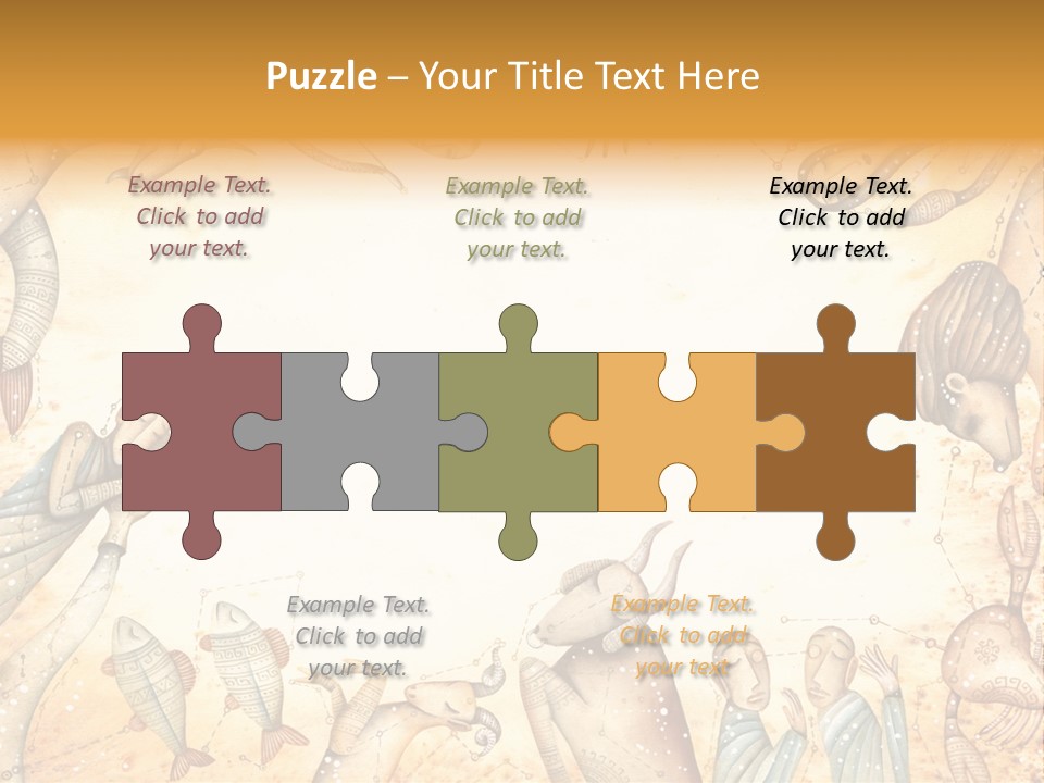 Lion Scales Sign PowerPoint Template