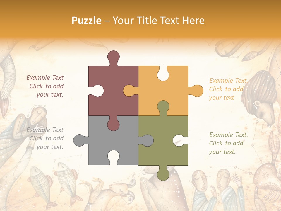 Lion Scales Sign PowerPoint Template