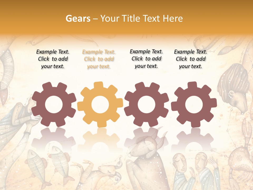 Lion Scales Sign PowerPoint Template