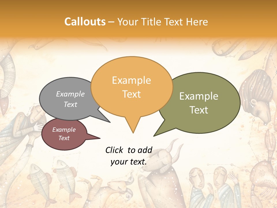 Lion Scales Sign PowerPoint Template