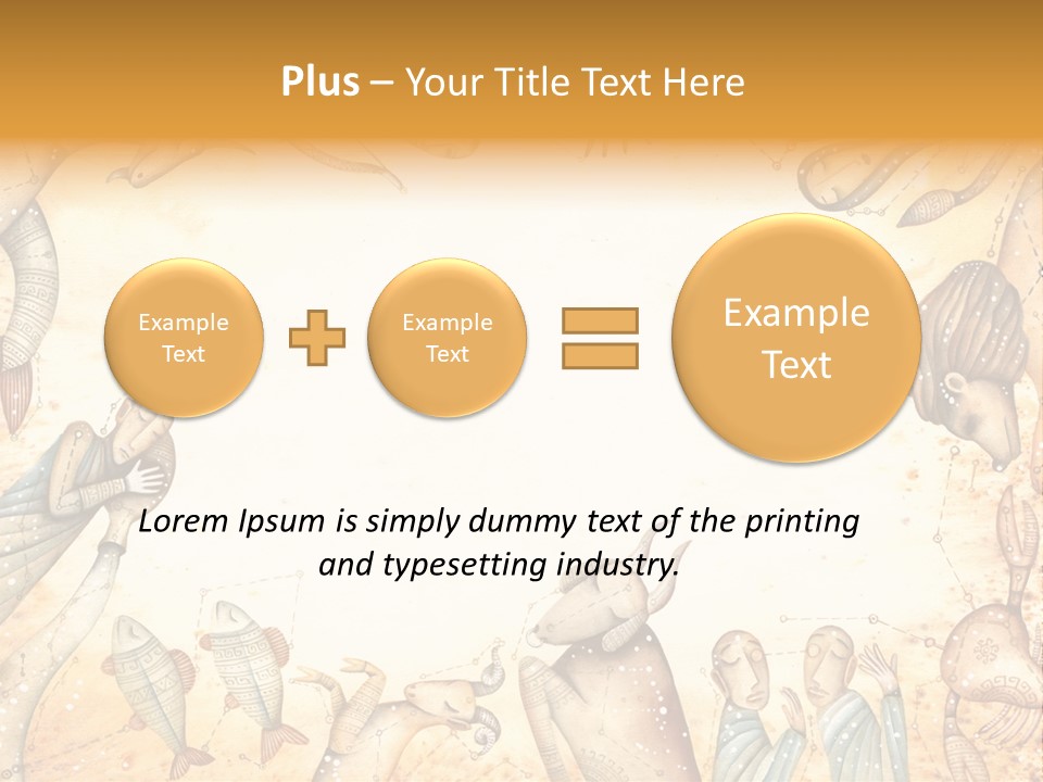Lion Scales Sign PowerPoint Template