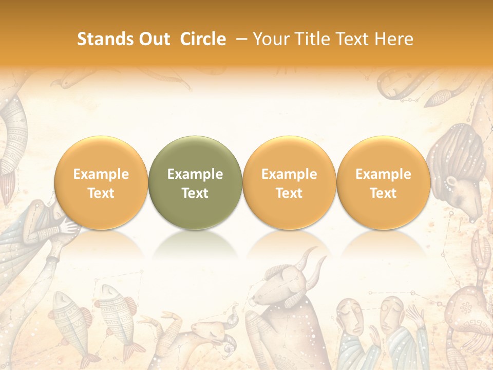 Lion Scales Sign PowerPoint Template