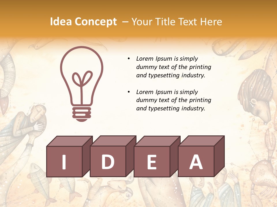 Lion Scales Sign PowerPoint Template