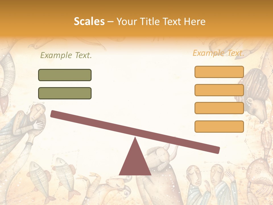Lion Scales Sign PowerPoint Template