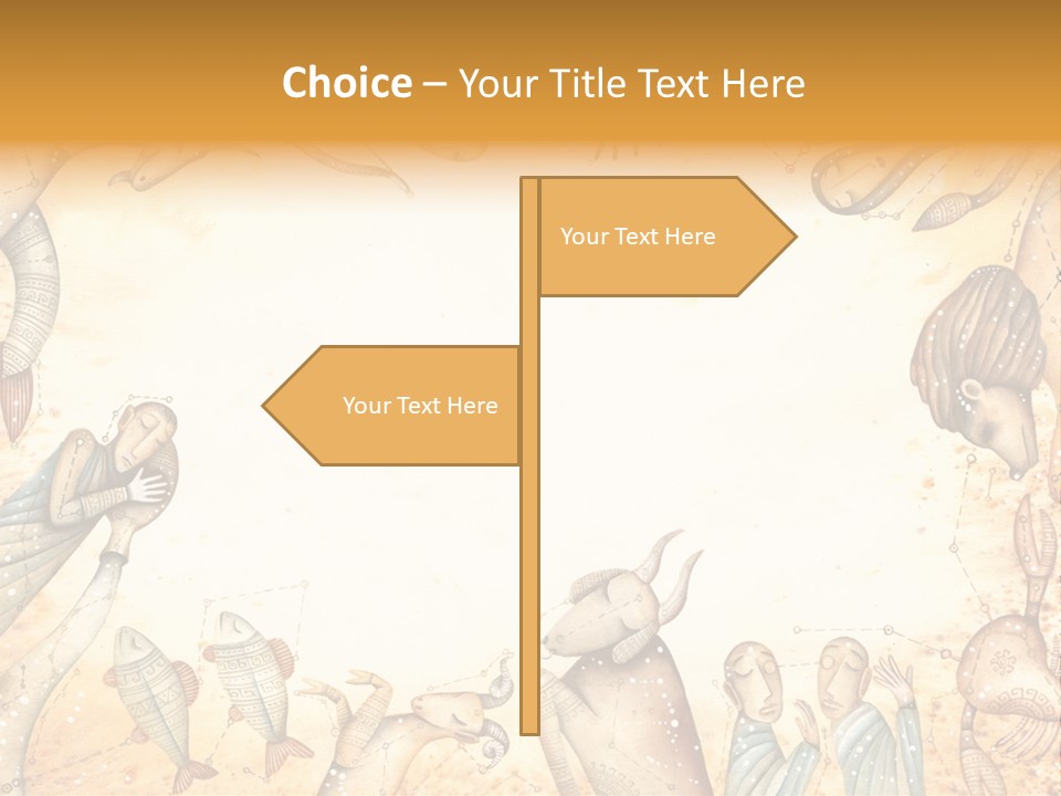 Lion Scales Sign PowerPoint Template