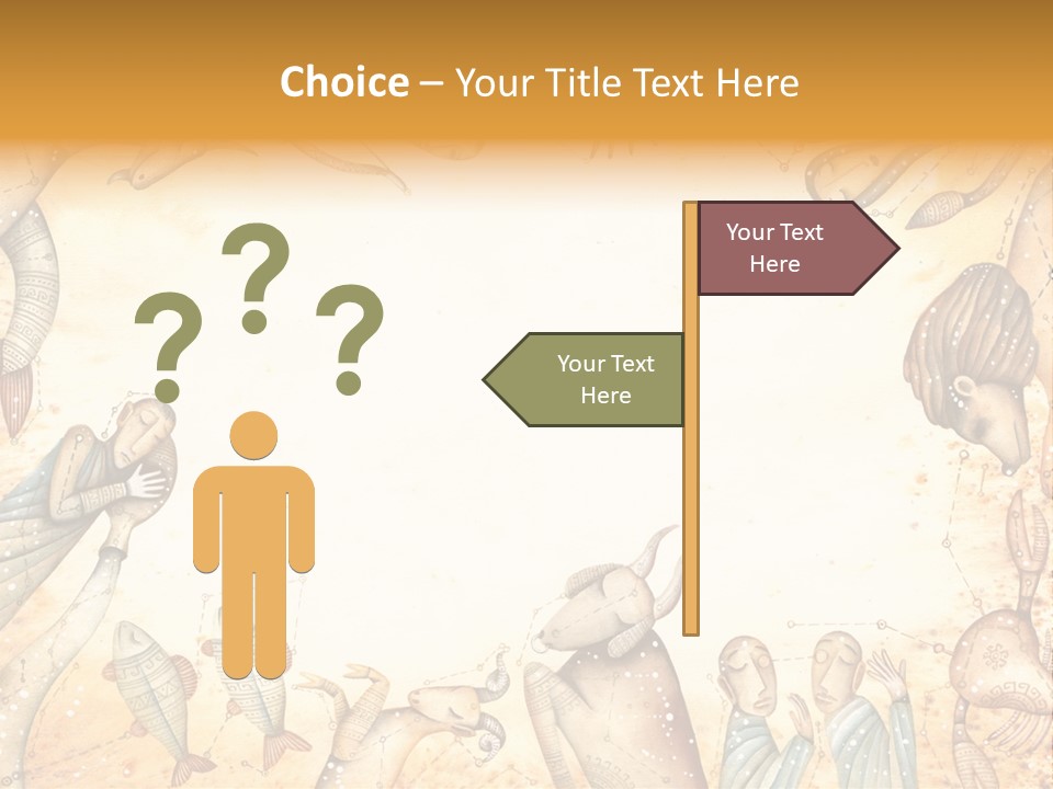 Lion Scales Sign PowerPoint Template