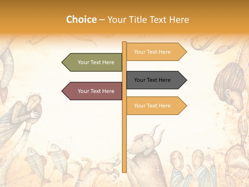 Lion Scales Sign PowerPoint Template