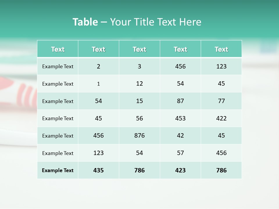 A Group Of Toothbrushes Sitting On Top Of A Table PowerPoint Template