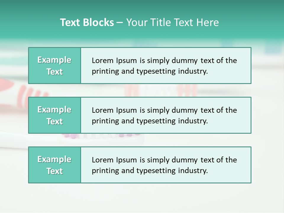 A Group Of Toothbrushes Sitting On Top Of A Table PowerPoint Template