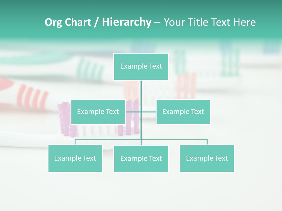 A Group Of Toothbrushes Sitting On Top Of A Table PowerPoint Template