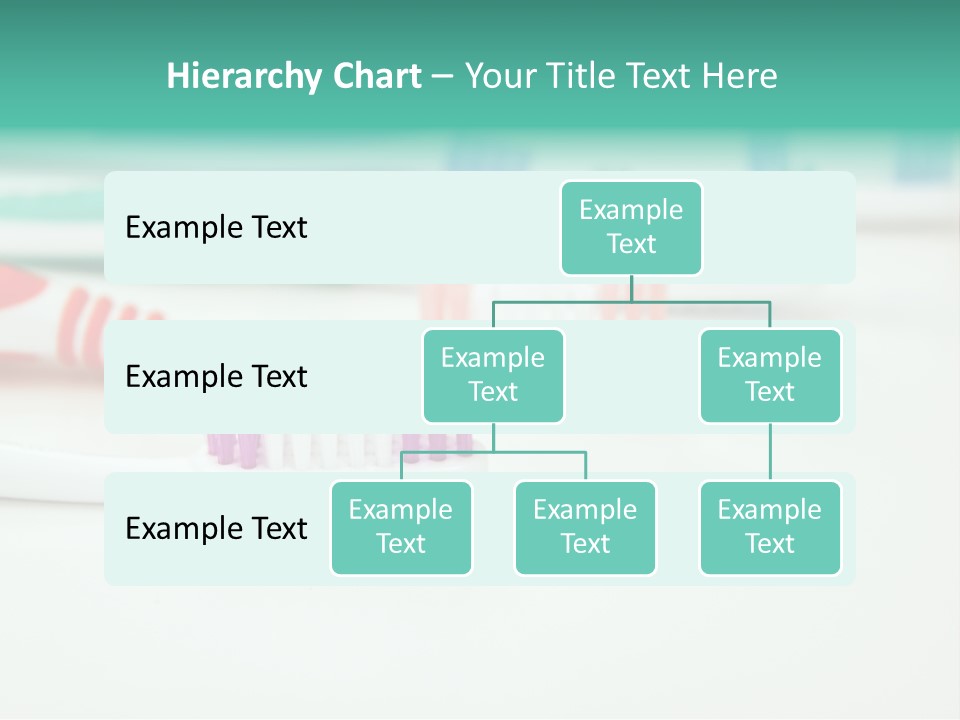 A Group Of Toothbrushes Sitting On Top Of A Table PowerPoint Template