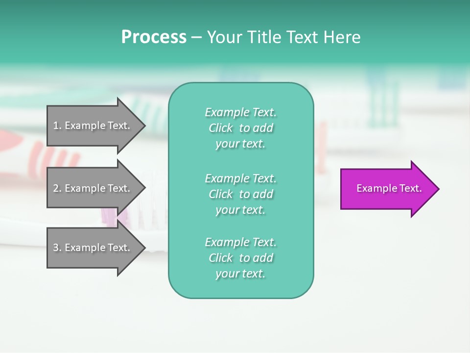 A Group Of Toothbrushes Sitting On Top Of A Table PowerPoint Template