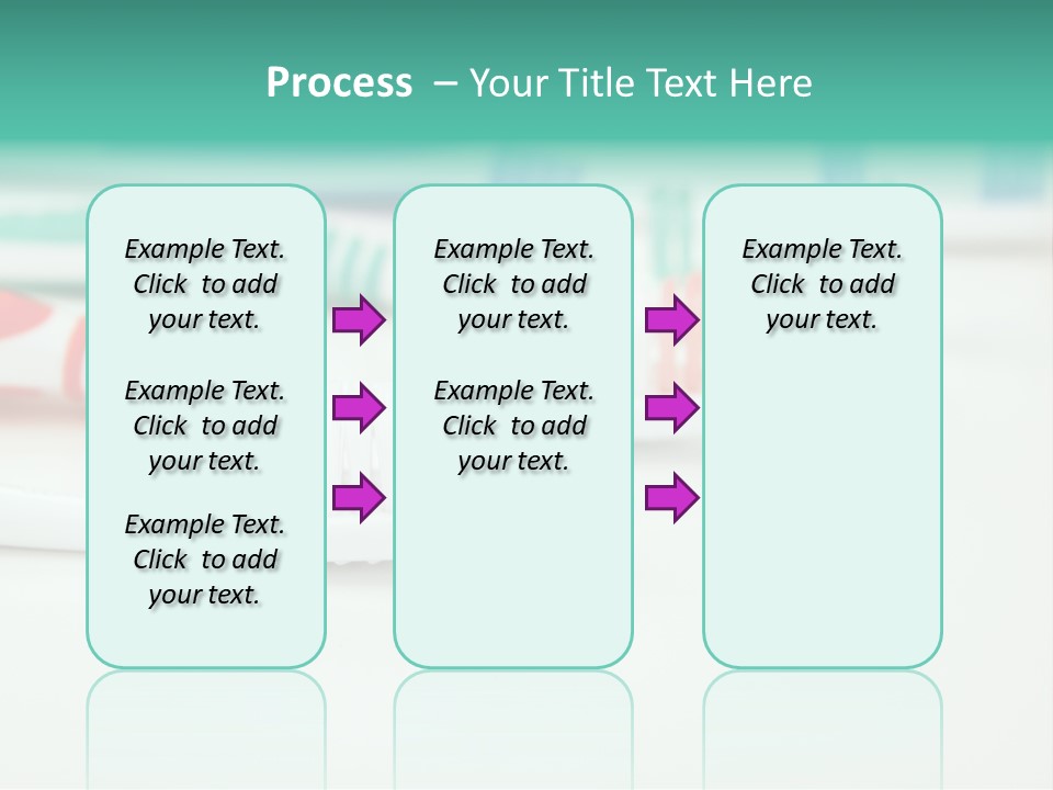A Group Of Toothbrushes Sitting On Top Of A Table PowerPoint Template