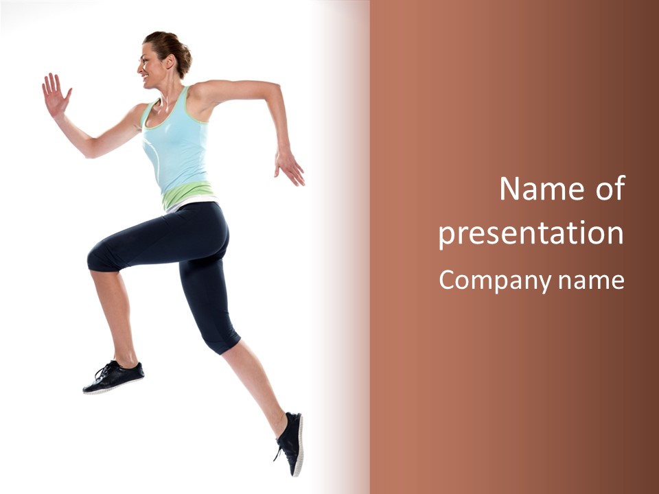 Sportswear Blond Training PowerPoint Template