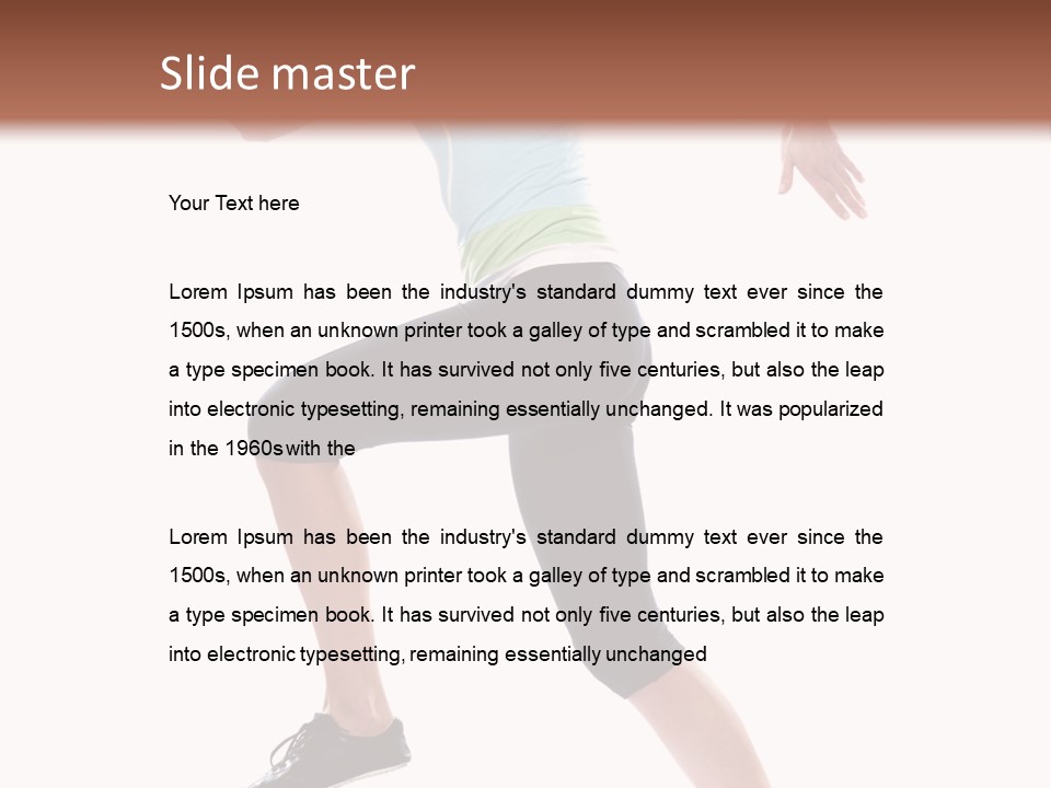 Sportswear Blond Training PowerPoint Template