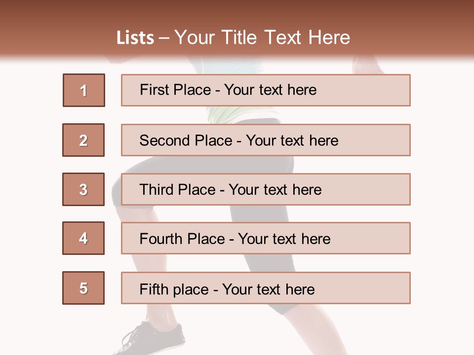 Sportswear Blond Training PowerPoint Template