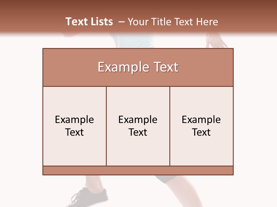 Sportswear Blond Training PowerPoint Template