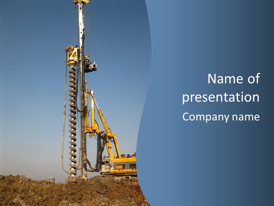 Shore Onshore Piles PowerPoint Template