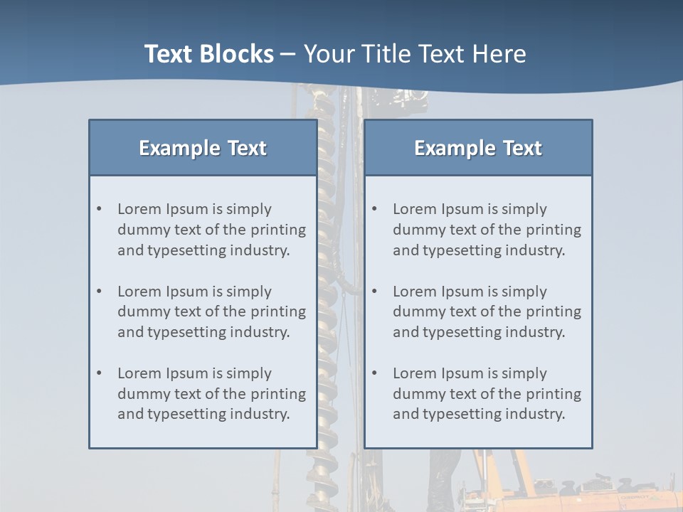 Shore Onshore Piles PowerPoint Template
