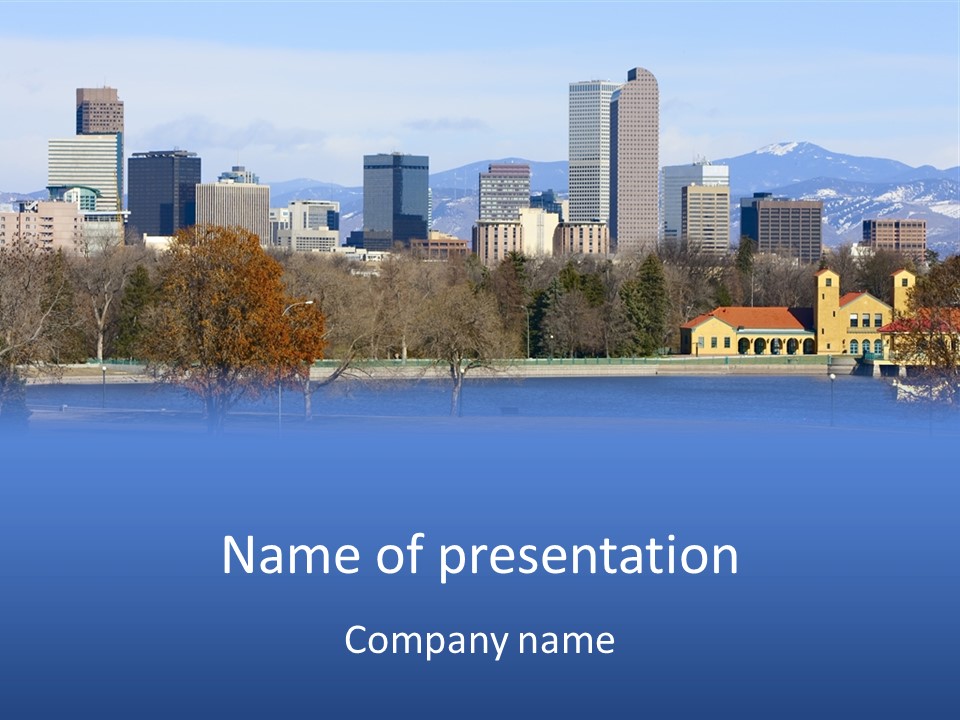 Landscape Skyline Colorado PowerPoint Template