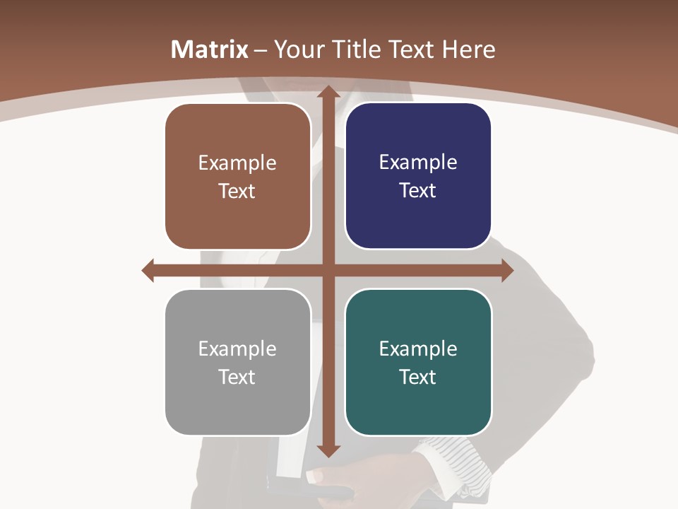 A Woman In A Business Suit Holding A Folder PowerPoint Template