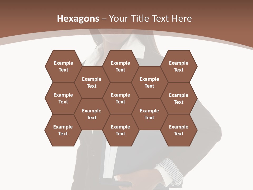 A Woman In A Business Suit Holding A Folder PowerPoint Template