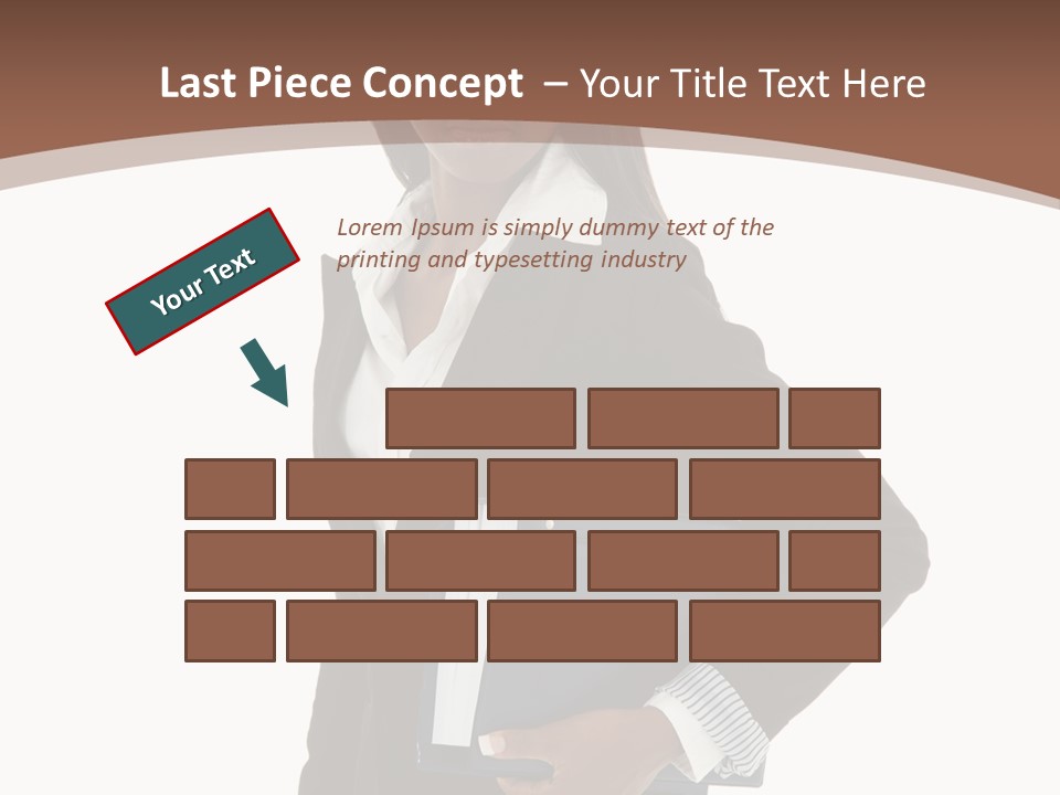 A Woman In A Business Suit Holding A Folder PowerPoint Template