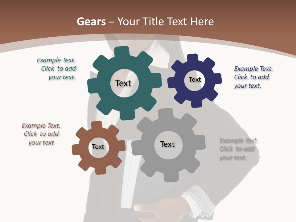 A Woman In A Business Suit Holding A Folder PowerPoint Template