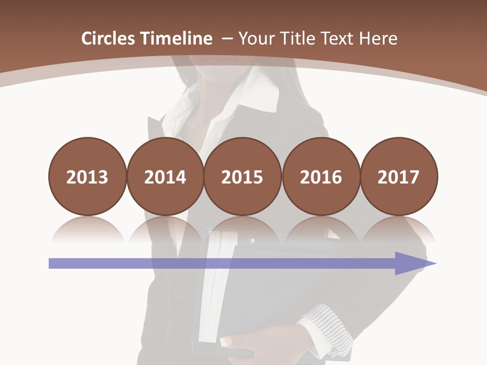 A Woman In A Business Suit Holding A Folder PowerPoint Template