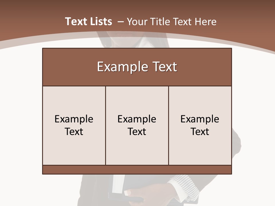 A Woman In A Business Suit Holding A Folder PowerPoint Template