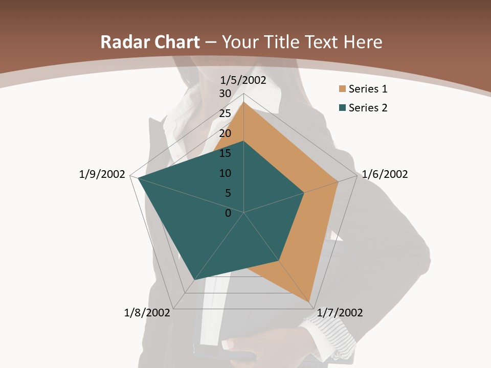 A Woman In A Business Suit Holding A Folder PowerPoint Template