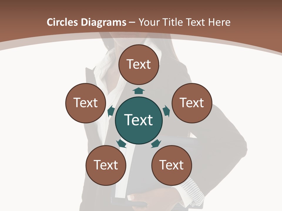 A Woman In A Business Suit Holding A Folder PowerPoint Template