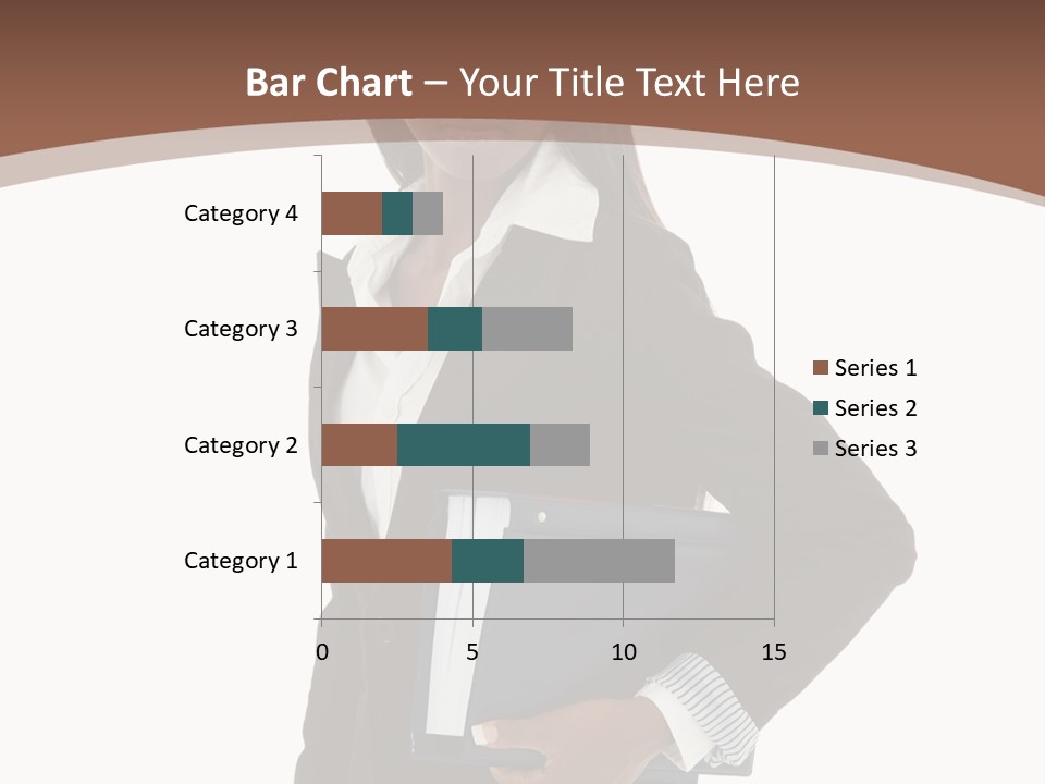 A Woman In A Business Suit Holding A Folder PowerPoint Template