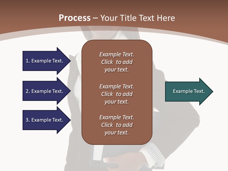 A Woman In A Business Suit Holding A Folder PowerPoint Template